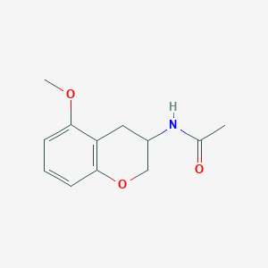 molecular formula C12H15NO3 B8375810 N-(5-methoxy-3,4-dihydro-2H-chromen-3-yl)acetamide 