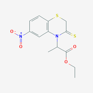 ethyl 2-(6-nitro-3-thioxo-2H-benzo[b][1,4]thiazin-4(3H)-yl)propanoate