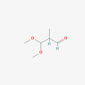molecular formula C6H12O3 B8375835 2-Methyl-3,3-dimethoxy-1-propanal 