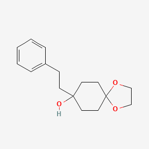 8-Hydroxy-8-(2-phenylethyl)-1,4-dioxaspiro[4.5]decane