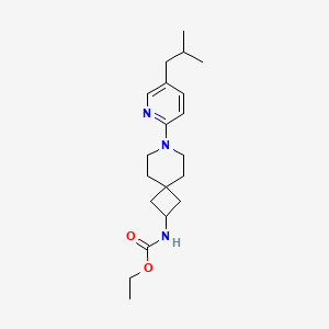 molecular formula C20H31N3O2 B8375916 Ethyl[7-(5-isobutylpyridin-2-yl)-7-azaspiro[3.5]non-2-yl]carbamate 