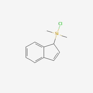 molecular formula C11H13ClSi B8375953 Silane, chloro(1-indenyl)dimethyl- 