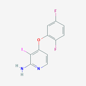 molecular formula C11H7F2IN2O B8375972 4-(2,5-Difluorophenoxy)-3-iodopyridin-2-amine 