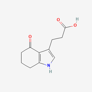 molecular formula C11H13NO3 B8375994 3-(4-oxo-4,5,6,7-tetrahydro-1H-indol-3-yl)propionic acid 