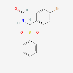 molecular formula C15H14BrNO3S B8375998 N-[(4-bromophenyl)(toluene-4-sulfonyl)methyl]formamide 
