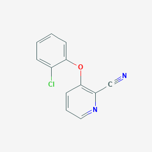 molecular formula C12H7ClN2O B8376021 3-(2-Chlorophenoxy)-2-pyridine-carbonitrile 