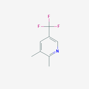 molecular formula C8H8F3N B8376023 Pyridine, 2,3-dimethyl-5-(trifluoromethyl)- 
