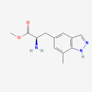 molecular formula C12H15N3O2 B8376162 Methyl (R)-2-amino-3-(7-methyl-1H-indazol-5-yl)propanoate CAS No. 890044-58-3