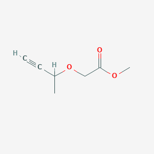 molecular formula C7H10O3 B8376415 Methyl [(1-methyl-2-propynyl)oxy]acetate 