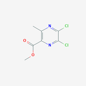 molecular formula C7H6Cl2N2O2 B8376506 Methyl 5,6-dichloro-3-methylpyrazine-2-carboxylate 