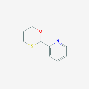 molecular formula C9H11NOS B8376514 2-(1,3-oxathian-2-yl)pyridine 
