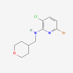 6-bromo-3-chloro-N-((tetrahydro-2H-pyran-4-yl)methyl)pyridin-2-amine
