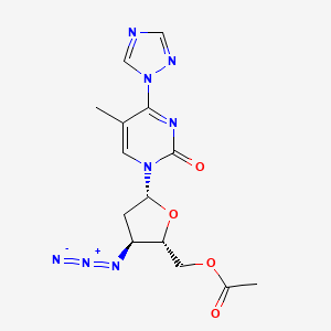 [(2s,3s,5r)-3-Azido-5-[5-methyl-2-oxo-4-(1,2,4-triazol-1-yl)pyrimidin-1-yl]tetrahydrofuran-2-yl]methyl acetate