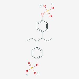 molecular formula C18H24O8P2 B083766 [4-[4-(4-Phosphonooxyphenyl)hexan-3-yl]phenyl] dihydrogen phosphate CAS No. 14188-82-0