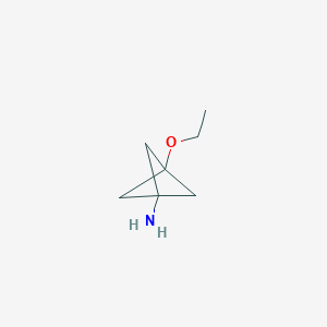 molecular formula C7H13NO B8376607 3-Ethoxybicyclo[1.1.1]pentan-1-amine 