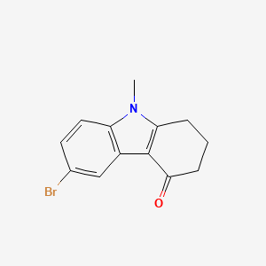 molecular formula C13H12BrNO B8376667 6-Bromo-1,2,3,9-tetrahydro-9-methyl-4H-carbazol-4-one 