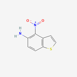 molecular formula C8H6N2O2S B8376695 5-Amino-4-nitrobenzo[b]thiophene 
