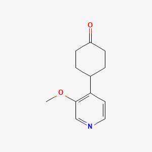molecular formula C12H15NO2 B8376714 4-(3-Methoxypyridin-4-yl)cyclohexanone 