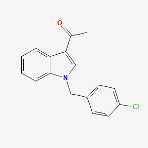 molecular formula C17H14ClNO B8376733 1-[1-(4-chlorobenzyl)-1H-indol-3-yl]ethanone 