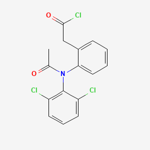 molecular formula C16H12Cl3NO2 B8376803 {2-[Acetyl(2,6-dichlorophenyl)amino]phenyl}acetyl chloride CAS No. 87648-23-5