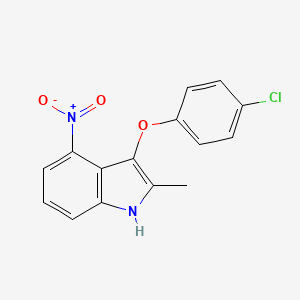 3-(4-Chlorophenoxy)-2-methyl-4-nitro-1H-indole
