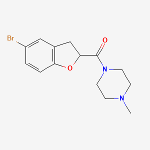 molecular formula C14H17BrN2O2 B8376821 1-[(5-Bromo-2,3-dihydro-1-benzofuran-2-yl)carbonyl]-4-methylpiperazine 