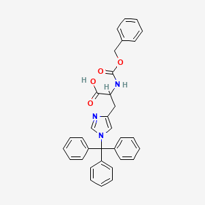 molecular formula C33H29N3O4 B8376943 N-[(phenylmethoxy)carbonyl]-1-(triphenylmethyl)-L-histidine 