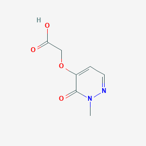 molecular formula C7H8N2O4 B8377115 (2-Methyl-3-oxo-2,3-dihydro-pyridazin-4-yloxy)-acetic acid 
