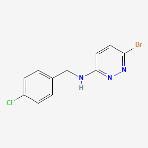 molecular formula C11H9BrClN3 B8377345 (6-Bromo-pyridazin-3-yl)-(4-chloro-benzyl)-amine 