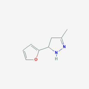 molecular formula C8H10N2O B083774 5-(2-Furyl)-4,5-dihydro-3-methyl-1H-pyrazole CAS No. 13599-33-2