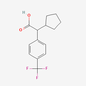 (+/-)-Cyclopentyl[4-(trifluoromethyl)phenyl]acetic acid