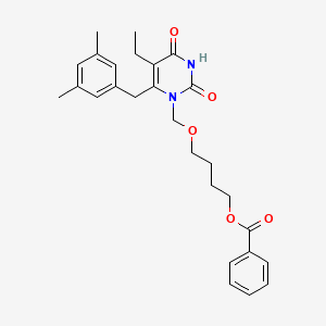1-(4-Benzoyloxybutyloxymethyl)-6-(3,5-dimethylbenzyl)-5-ethyluracil