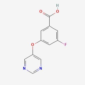 3-Fluoro-5-(pyrimidin-5-yloxy)benzoic acid