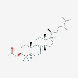 molecular formula C33H54O2 B083776 [(3S,5R,10S,13S,14S,17S)-4,4,10,13,14-Pentamethyl-17-[(2S)-6-methyl-5-methylideneheptan-2-yl]-2,3,5,6,7,11,12,15,16,17-decahydro-1H-cyclopenta[a]phenanthren-3-yl] acetate CAS No. 14787-39-4