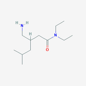 molecular formula C12H26N2O B8377631 3-aminomethyl-N,N-diethyl-5-methylhexanamide 
