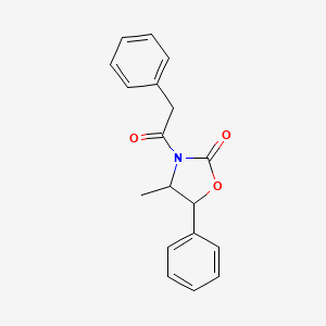 Oxazolid-2-one, 4-methyl-3-acetyl-alpha,5-diphenyl-