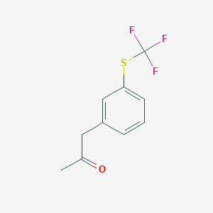 molecular formula C10H9F3OS B8377680 1-(3'-Trifluoromethylthiophenyl)-2-propanone 