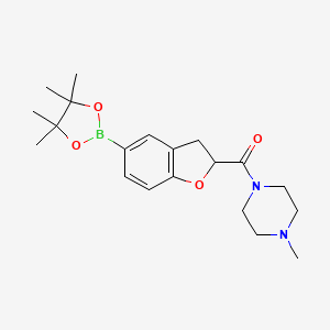 1-Methyl-4-{[5-(4,4,5,5-tetramethyl-1,3,2-dioxaborolan-2-yl)-2,3-dihydro-1-benzofuran-2-yl]carbonyl}piperazine