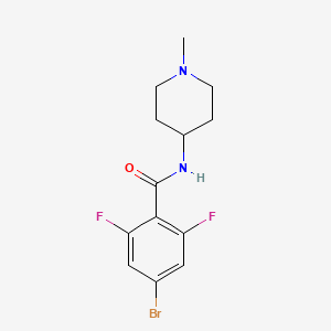 molecular formula C13H15BrF2N2O B8377735 4-bromo-2,6-difluoro-N-(1-methyl-4-piperidyl)benzamide 