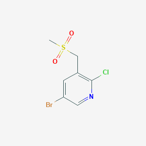 5-Bromo-2-chloro-3-(methylsulfonylmethyl)pyridine