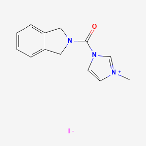 3-(1,3-dihydro-isoindole-2-carbonyl)-1-methyl-3H-imidazol-1-ium iodide
