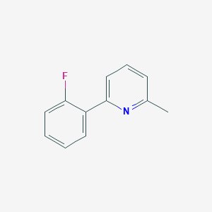 molecular formula C12H10FN B8377785 6-(2-Fluorophenyl)-2-methylpyridine 