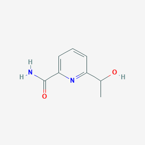 molecular formula C8H10N2O2 B8377797 6-(1-Hydroxyethyl)-2-pyridinecarboxamide CAS No. 135450-39-4