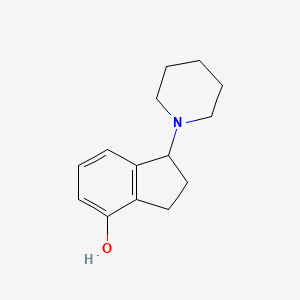 molecular formula C14H19NO B8377809 4-Hydroxy-1-piperidinylindan 