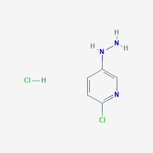 molecular formula C5H7Cl2N3 B8377818 2-Chloro-5-hydrazinopyridine hydrochloride 
