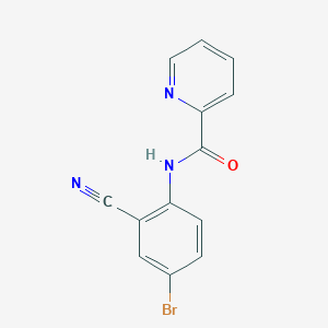 molecular formula C13H8BrN3O B8377835 N-(4-bromo-2-cyanophenyl)pyridine-2-carboxamide 