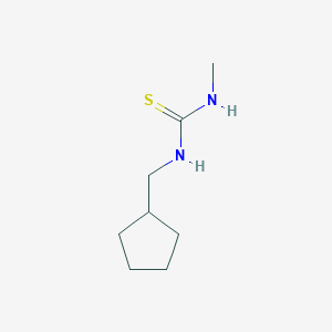 molecular formula C8H16N2S B8377837 1-Cyclopentylmethyl-3-methylthiourea 