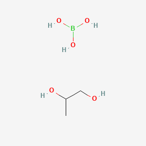 molecular formula C3H11BO5 B8377982 Propylene glycol borate CAS No. 60267-33-6