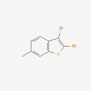 molecular formula C9H6Br2S B8378022 2,3-Dibromo-6-methylbenzo[b]thiophene 
