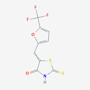 2-Sulfanylidene-5-{[5-(trifluoromethyl)furan-2-yl]methylidene}-1,3-thiazolidin-4-one